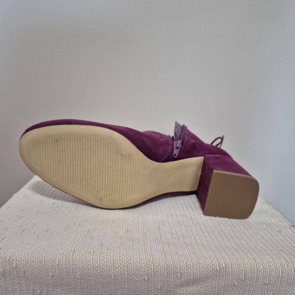 Purple Faux Suede Booties - Picture 7 of 12